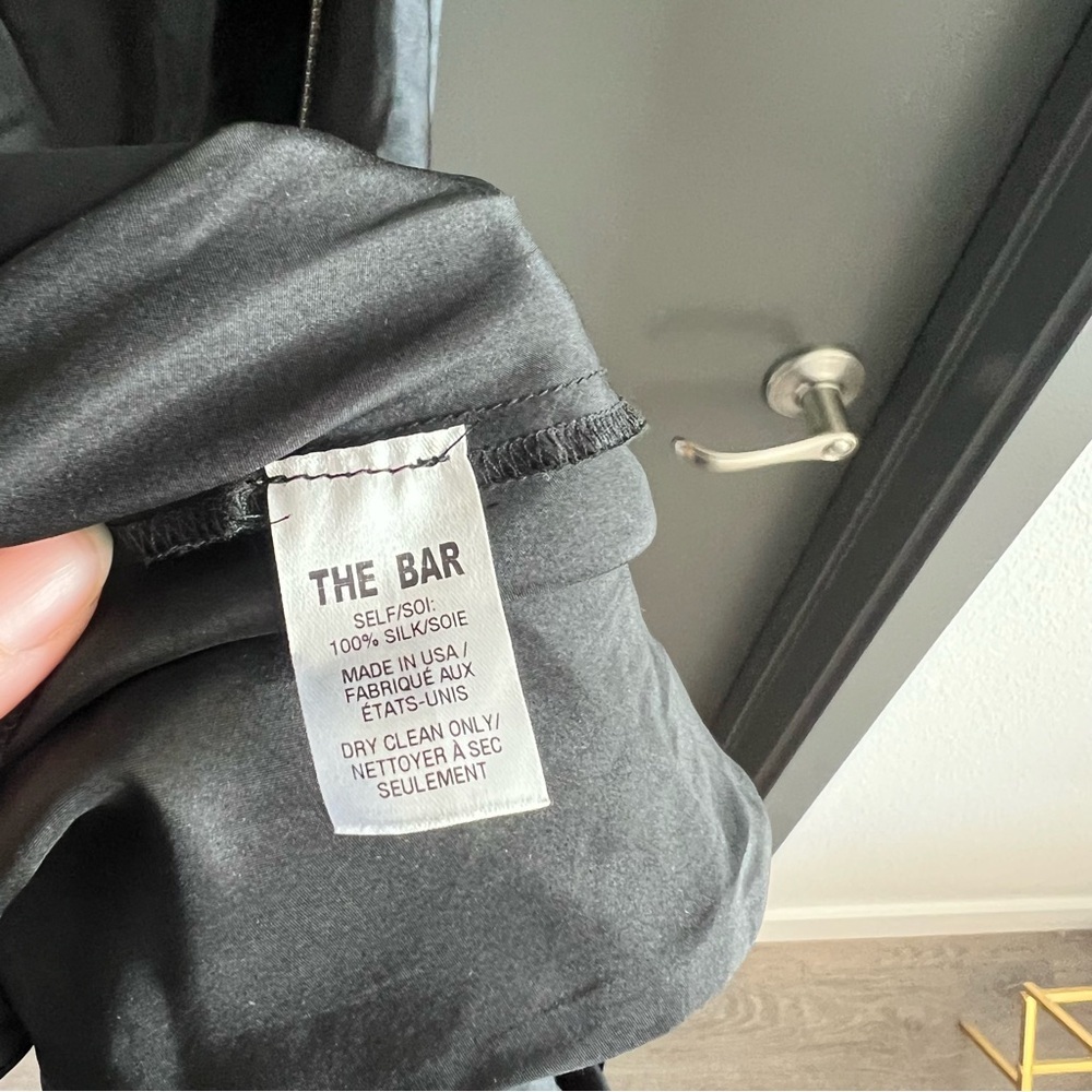 The Bar Pierre Gown maxi dress silk open back in black size 4 - Picture 7 of 16